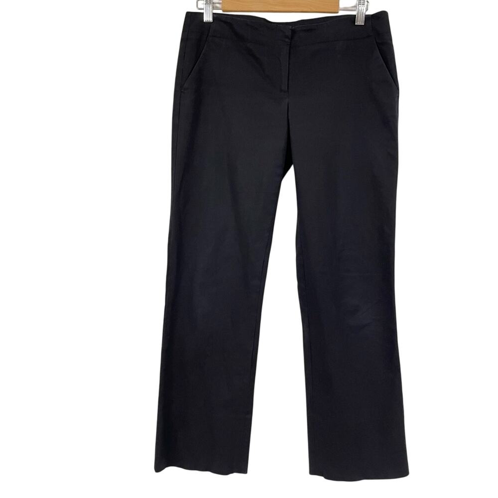 Theory Blackish Blue Mid Rise Straight Leg Dress Pants Slacks Trousers Womens 8